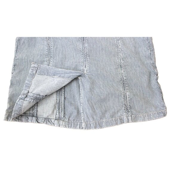 FREE PEOPLE Wanderlust Oversized Striped Cotton Blazer in Blue & White Wash - Picture 12 of 14